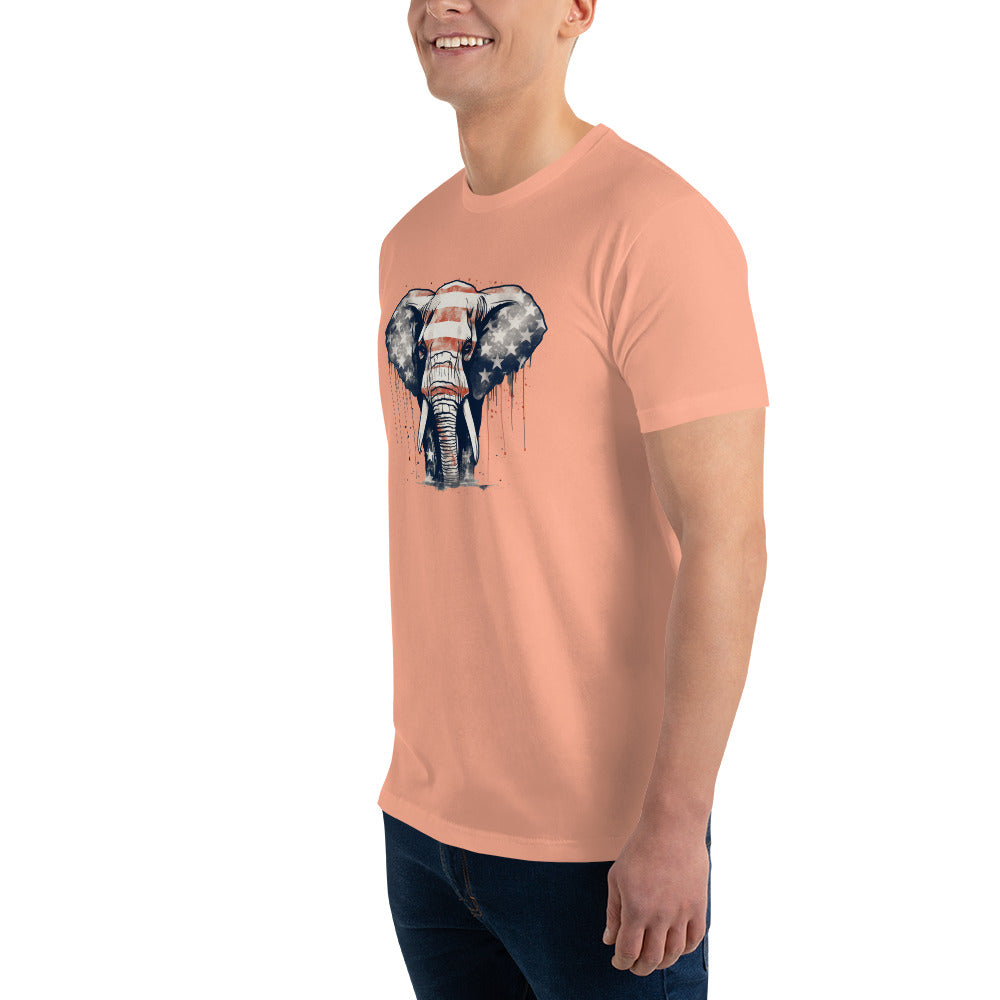 Republican Elephant Fitted Men's T-shirt