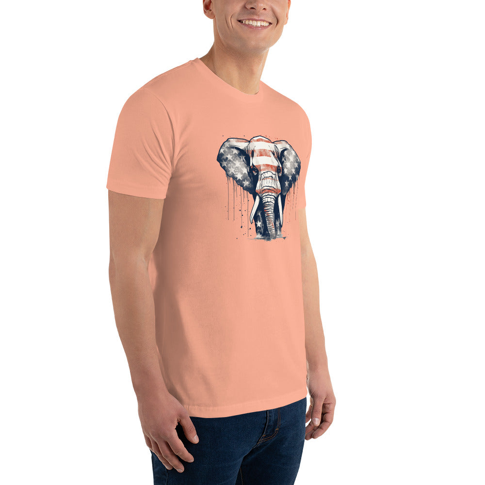 Republican Elephant Fitted Men's T-shirt