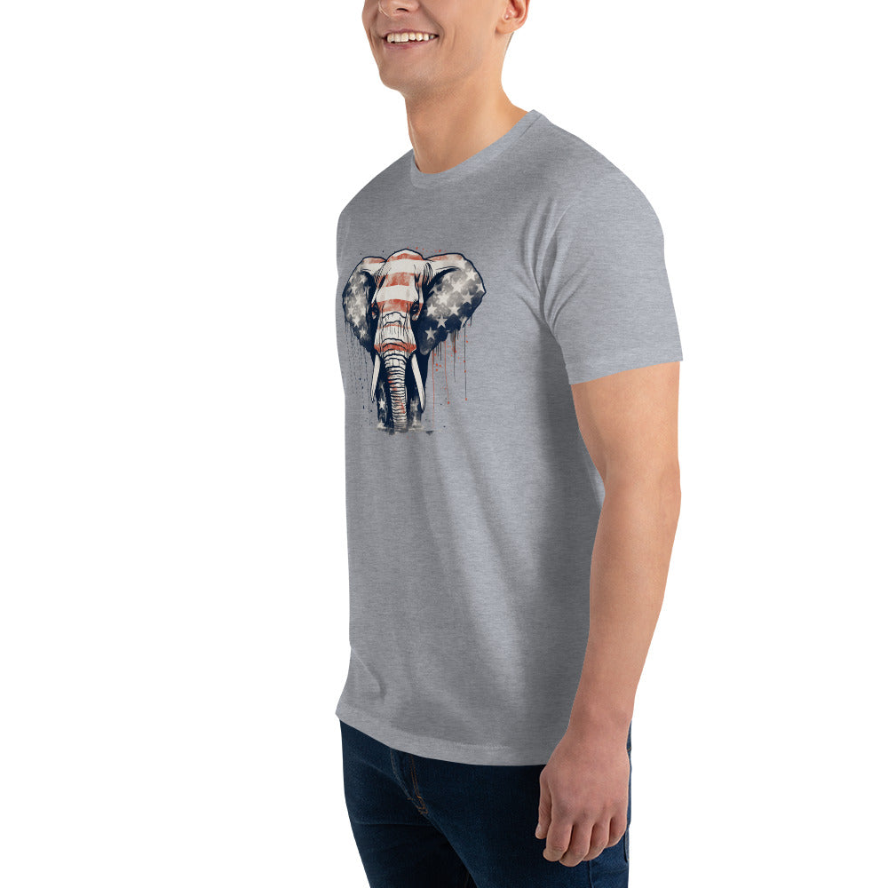 Republican Elephant Fitted Men's T-shirt