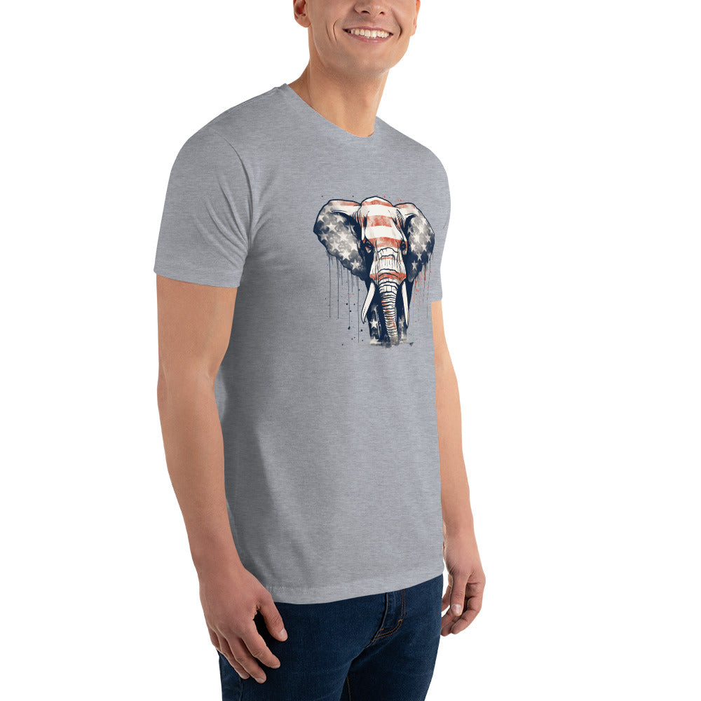 Republican Elephant Fitted Men's T-shirt