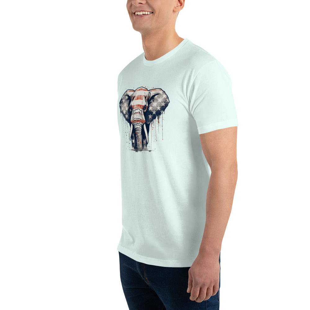 Republican Elephant Fitted Men's T-shirt