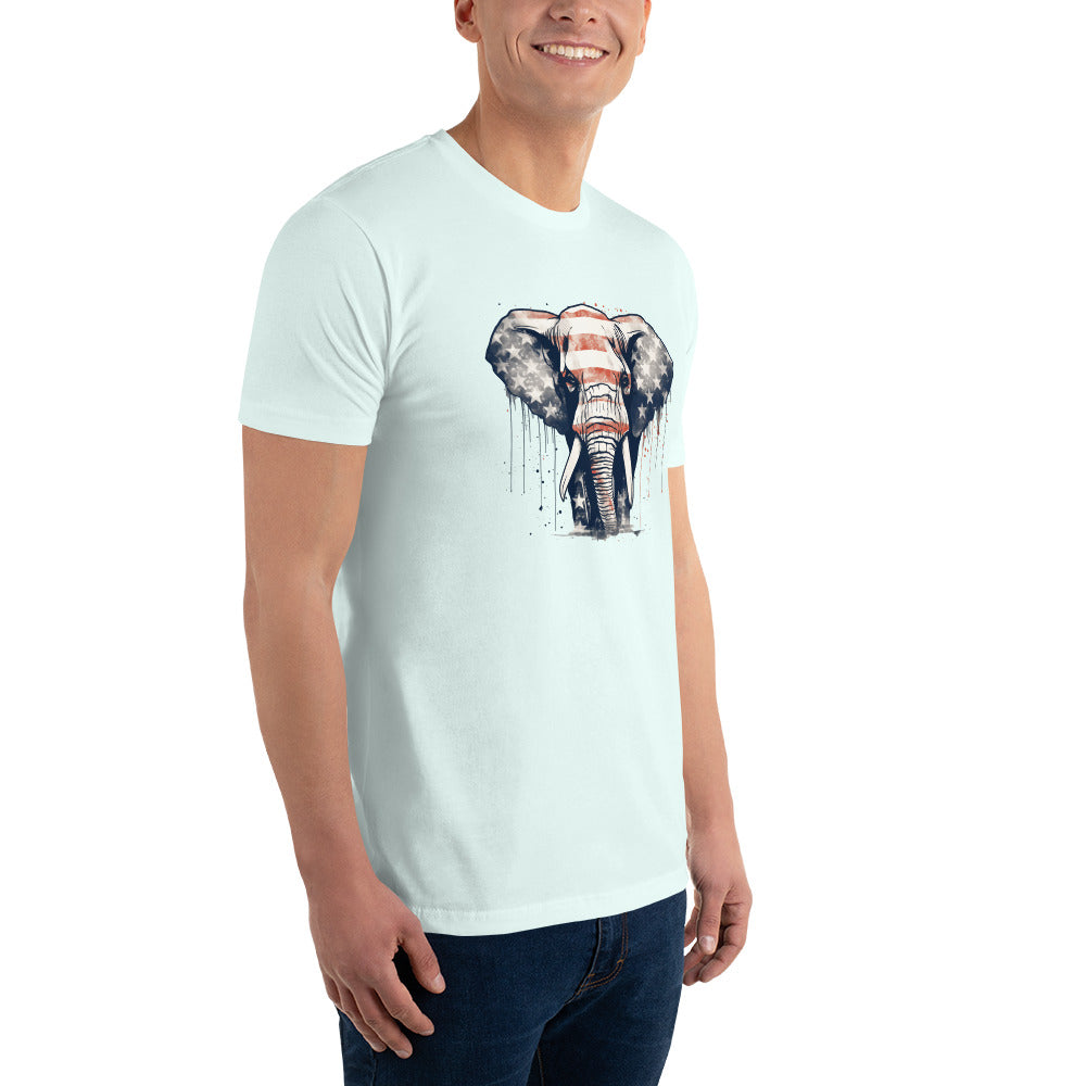 Republican Elephant Fitted Men's T-shirt