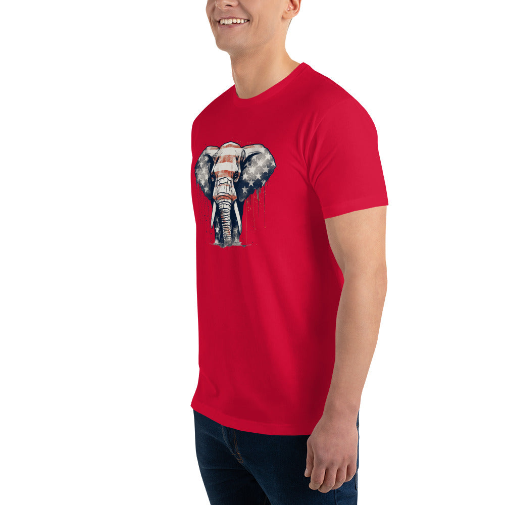 Republican Elephant Fitted Men's T-shirt