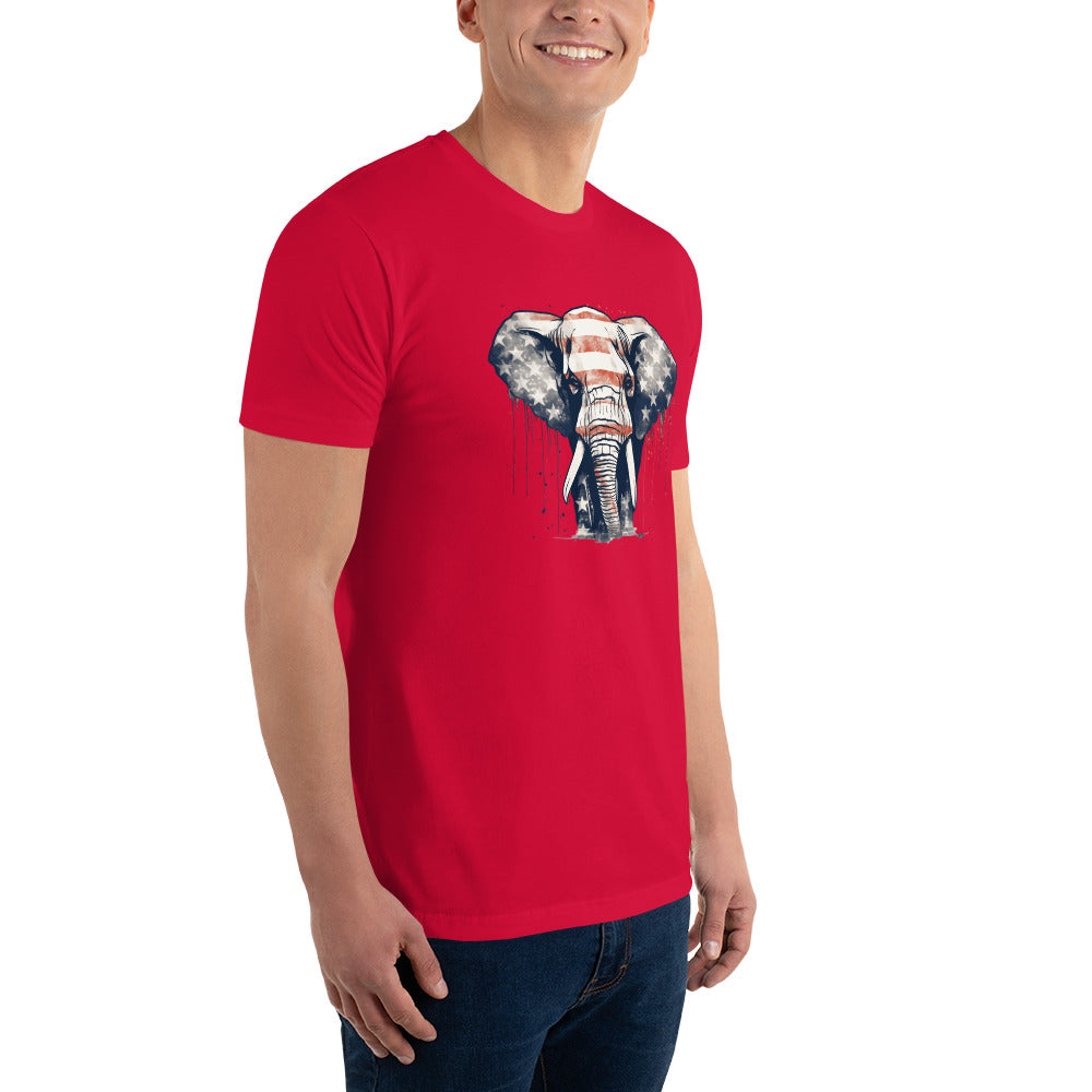 Republican Elephant Fitted Men's T-shirt