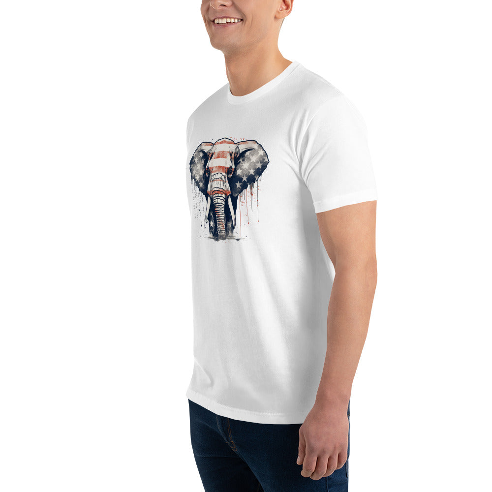 Republican Elephant Fitted Men's T-shirt