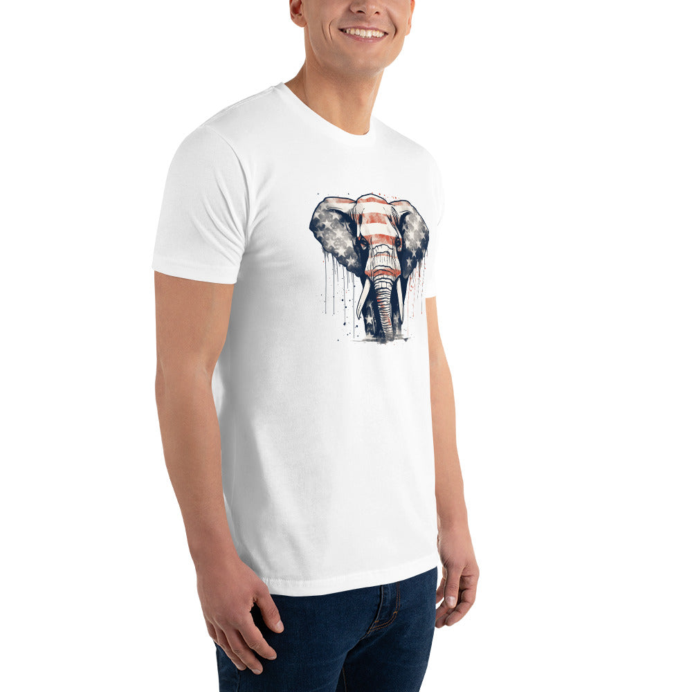 Republican Elephant Fitted Men's T-shirt